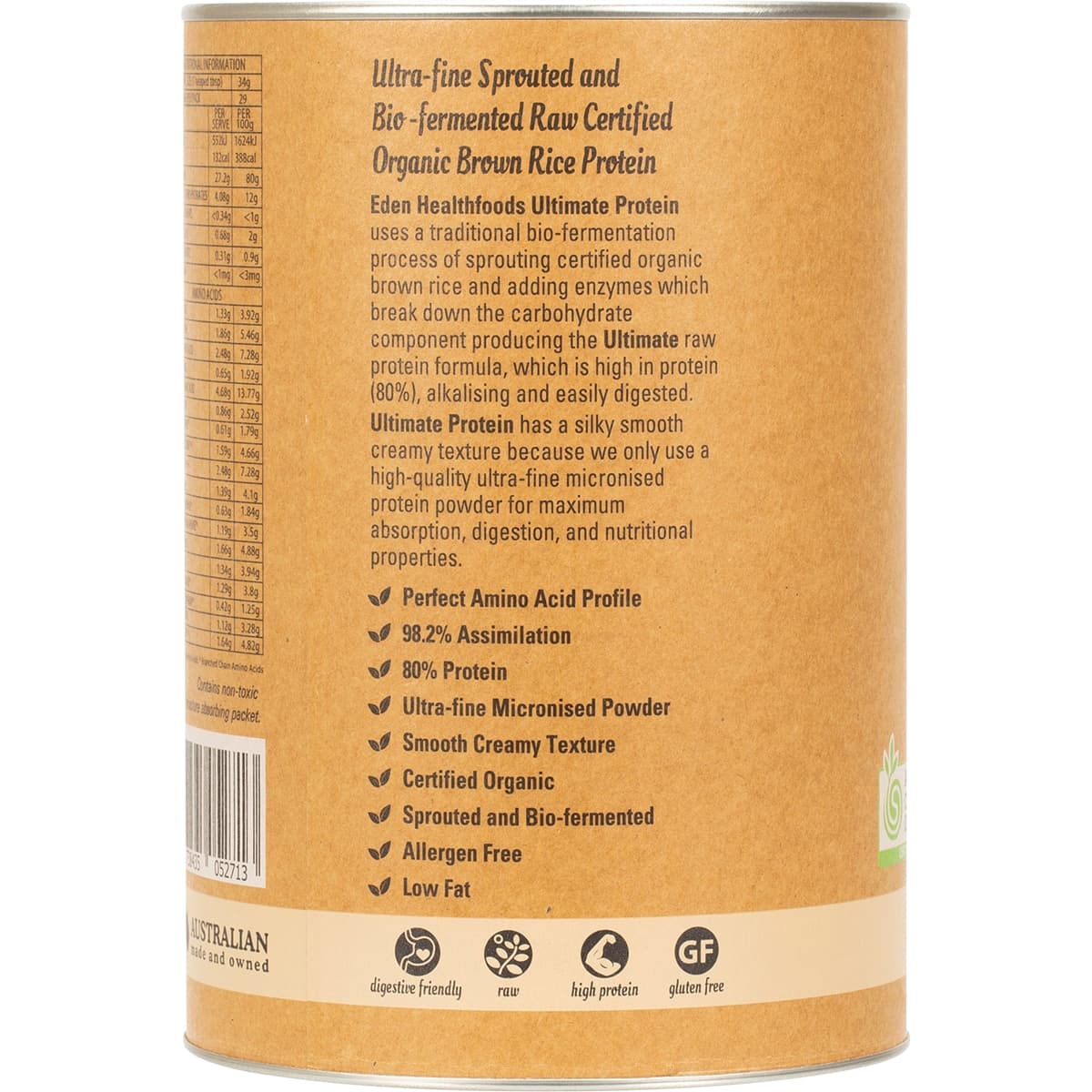 Thumbnail Eden Healthfoods Ultimate Vegan Protein Natural 1Kg