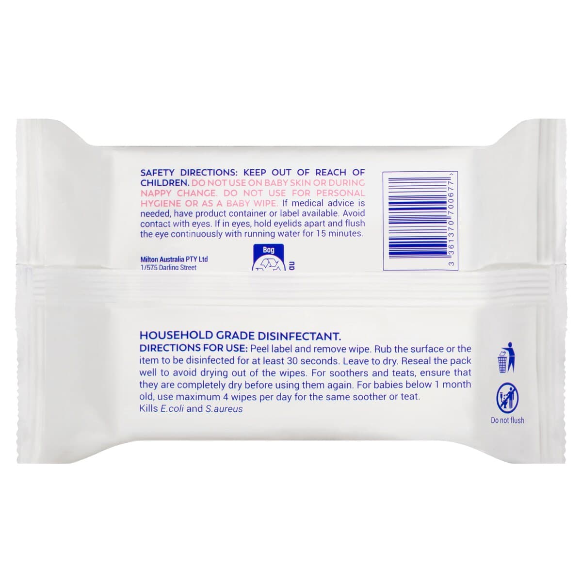 Thumbnail Milton Antibacterial Surface Wipes 30 Pack