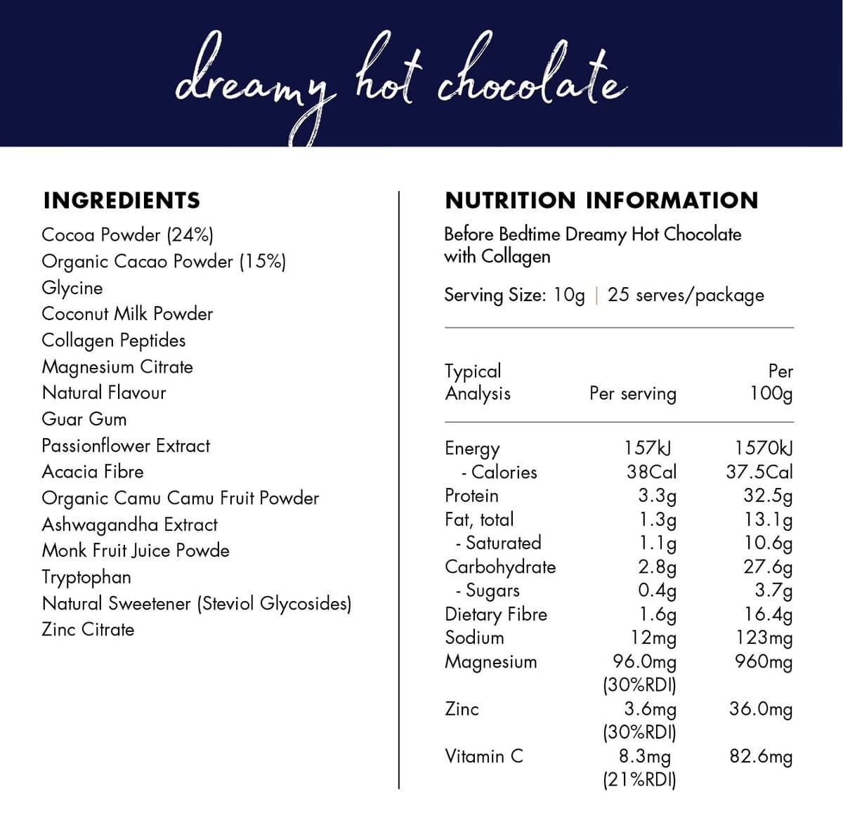 Thumbnail At Health Australia Before Bedtime Dreamy Hot Chocolate With Collagen 250G