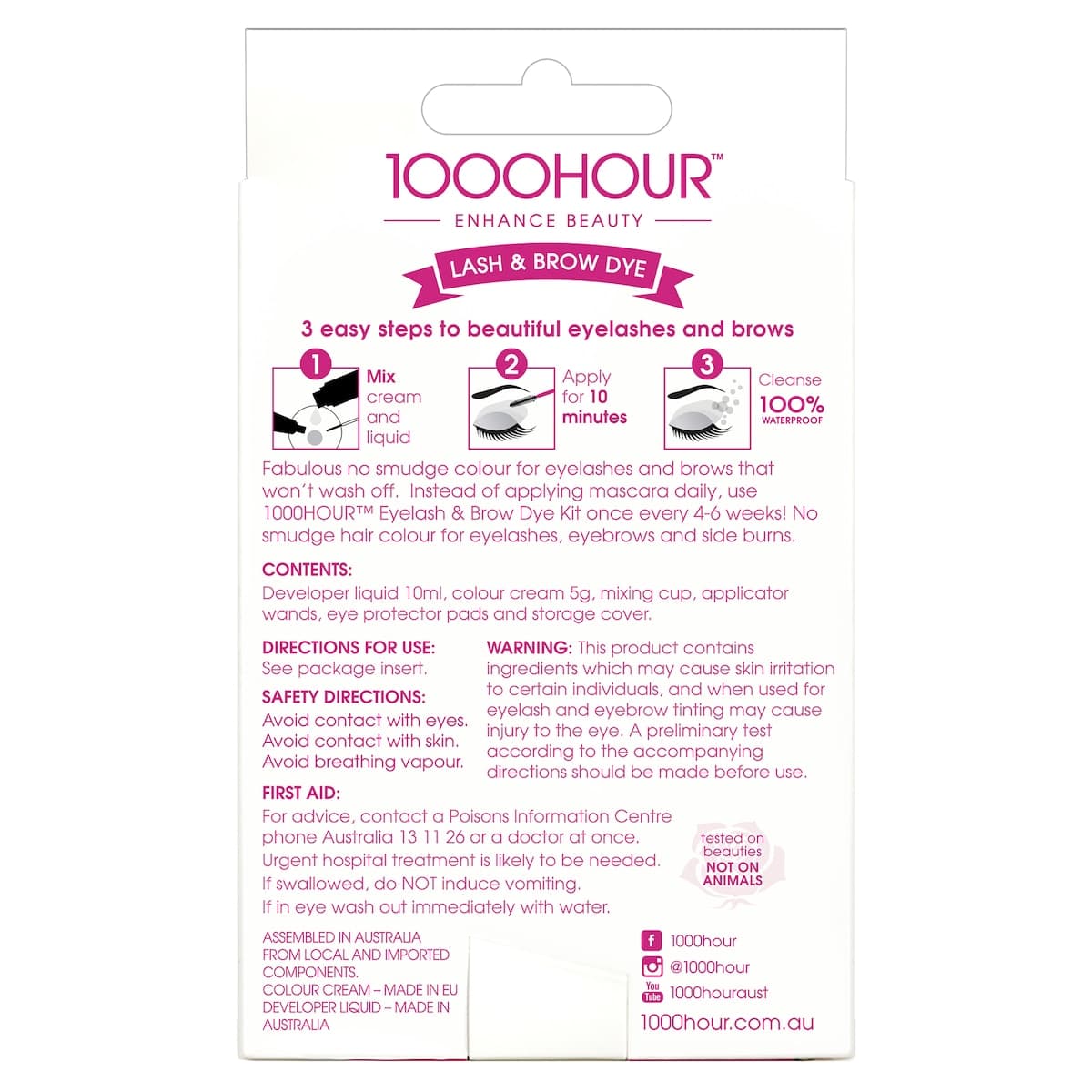 Thumbnail 1000 Hour Eyelash & Brow Dye Kit Black