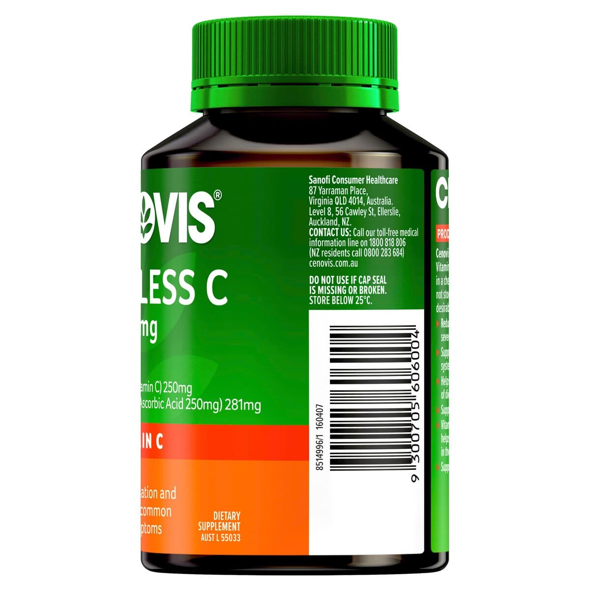 Thumbnail Cenovis Sugarless Vitamin C 500Mg 160 Chewable Tablets