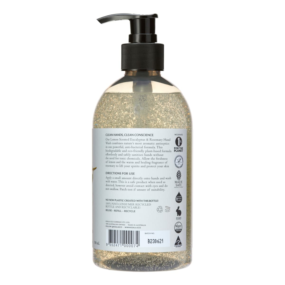 Thumbnail Koala Eco Hand Wash Lemon Scented Eucalyptus & Rosemary 500Ml