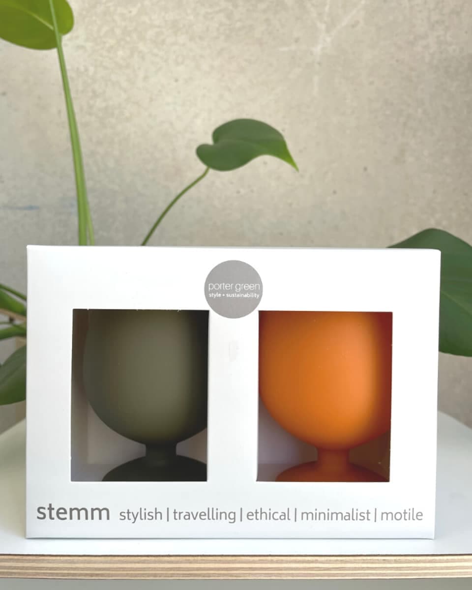 Thumbnail Porter Green Stemm Unbreakable Silicone Wine Glass Set Chepstow 2X250Ml