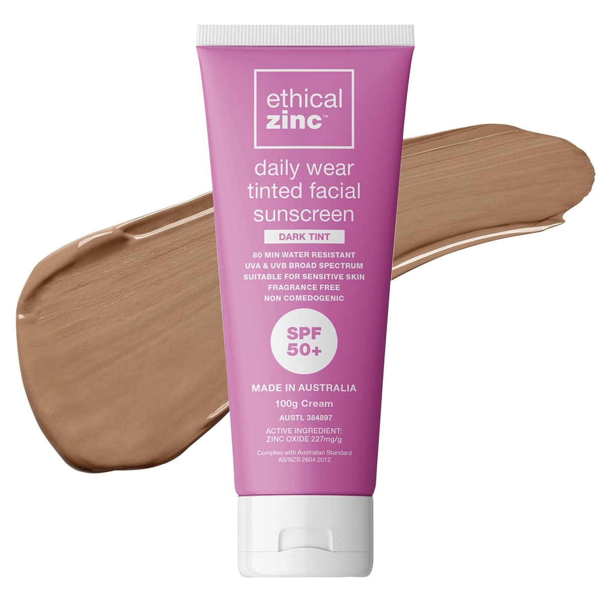 Thumbnail Ethical Zinc Daily Wear Tinted Facial Sunscreen Dark Tint Spf50 100G