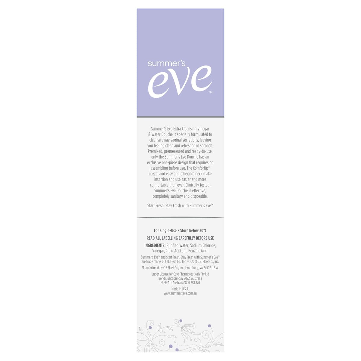 Thumbnail Summers Eve Extra Cleansing Douche With Vinegar & Water 133Ml