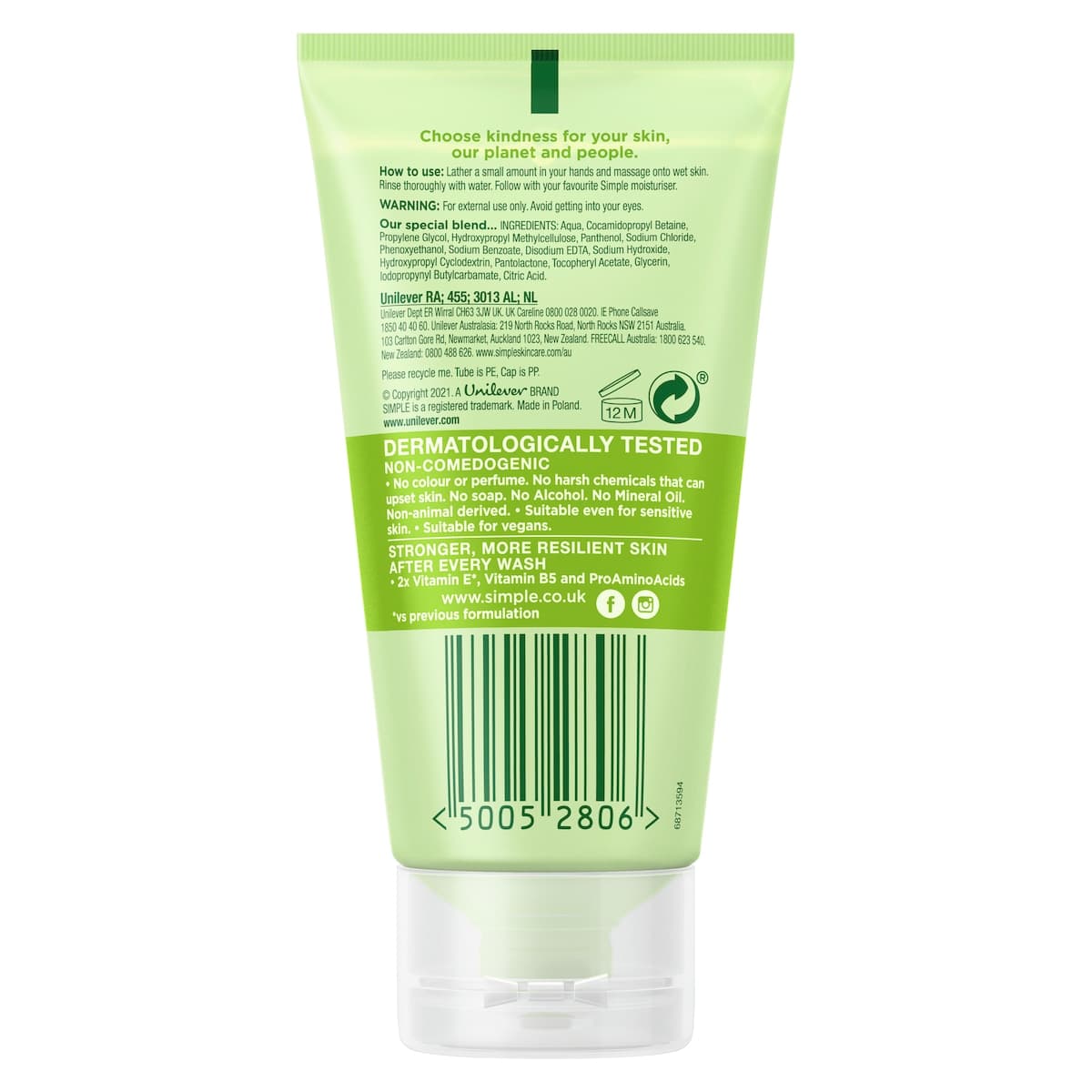 Thumbnail Simple Kind To Skin Refreshing Facial Wash Gel 50Ml