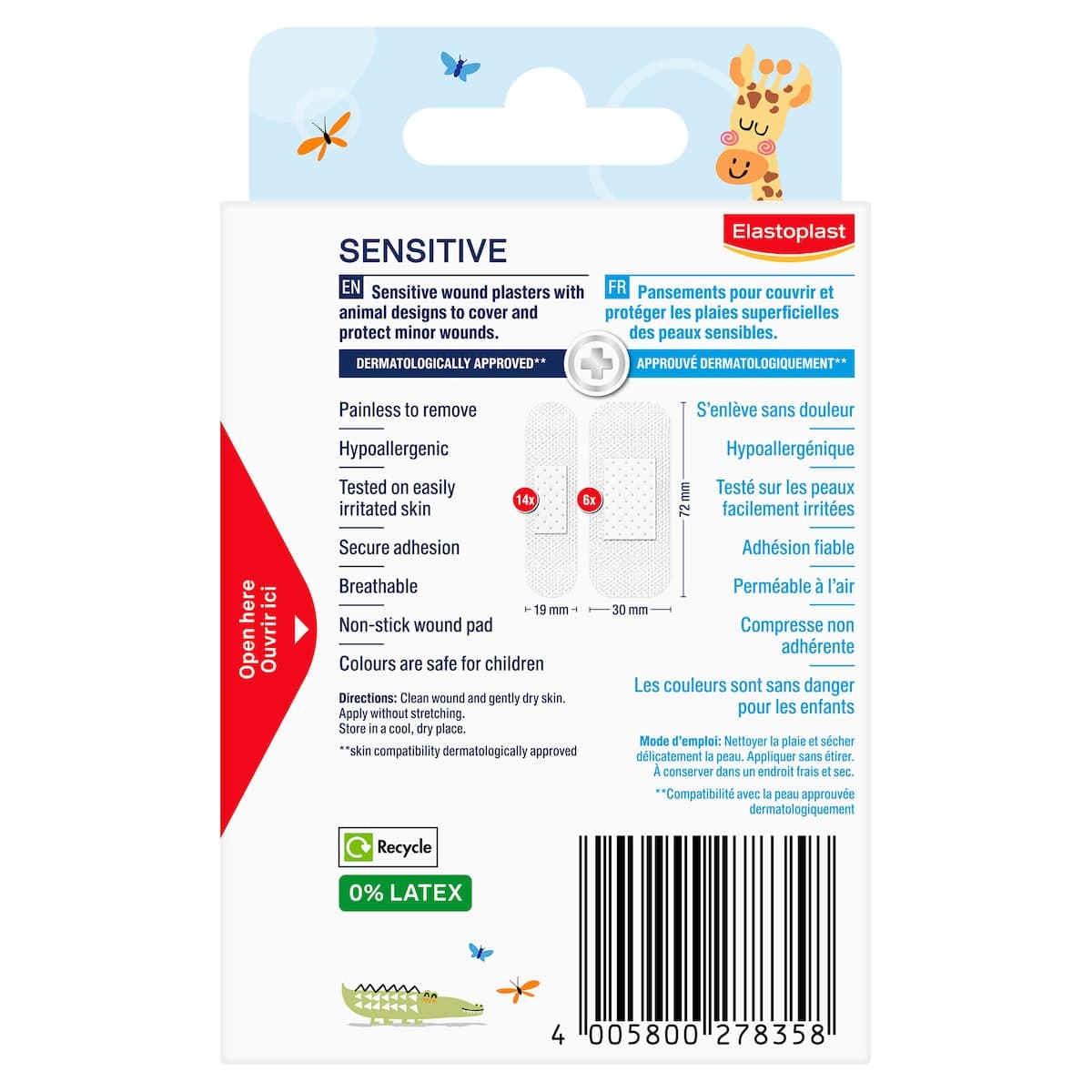 Thumbnail Elastoplast Kids Sensitive Plasters 20 Strips