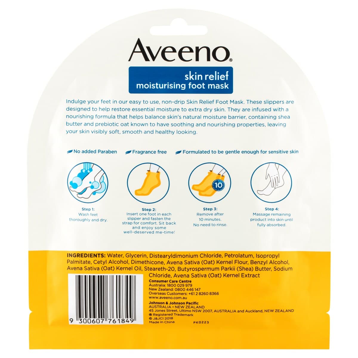 Thumbnail Aveeno Active Naturals Skin Relief Moisturising Foot Mask 1 Pack