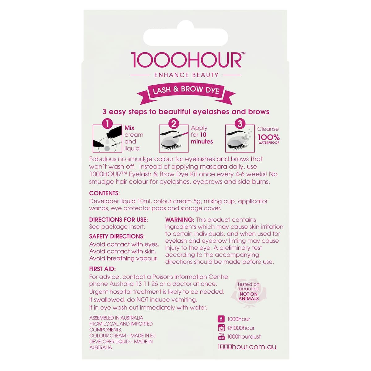 Thumbnail 1000 Hour Eyelash & Brow Dye Kit Brown/Black