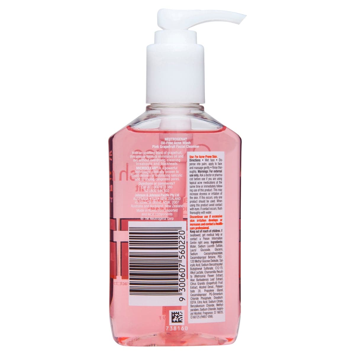 Thumbnail Neutrogena Oil-Free Acne Wash Pink Grapefruit 175Ml