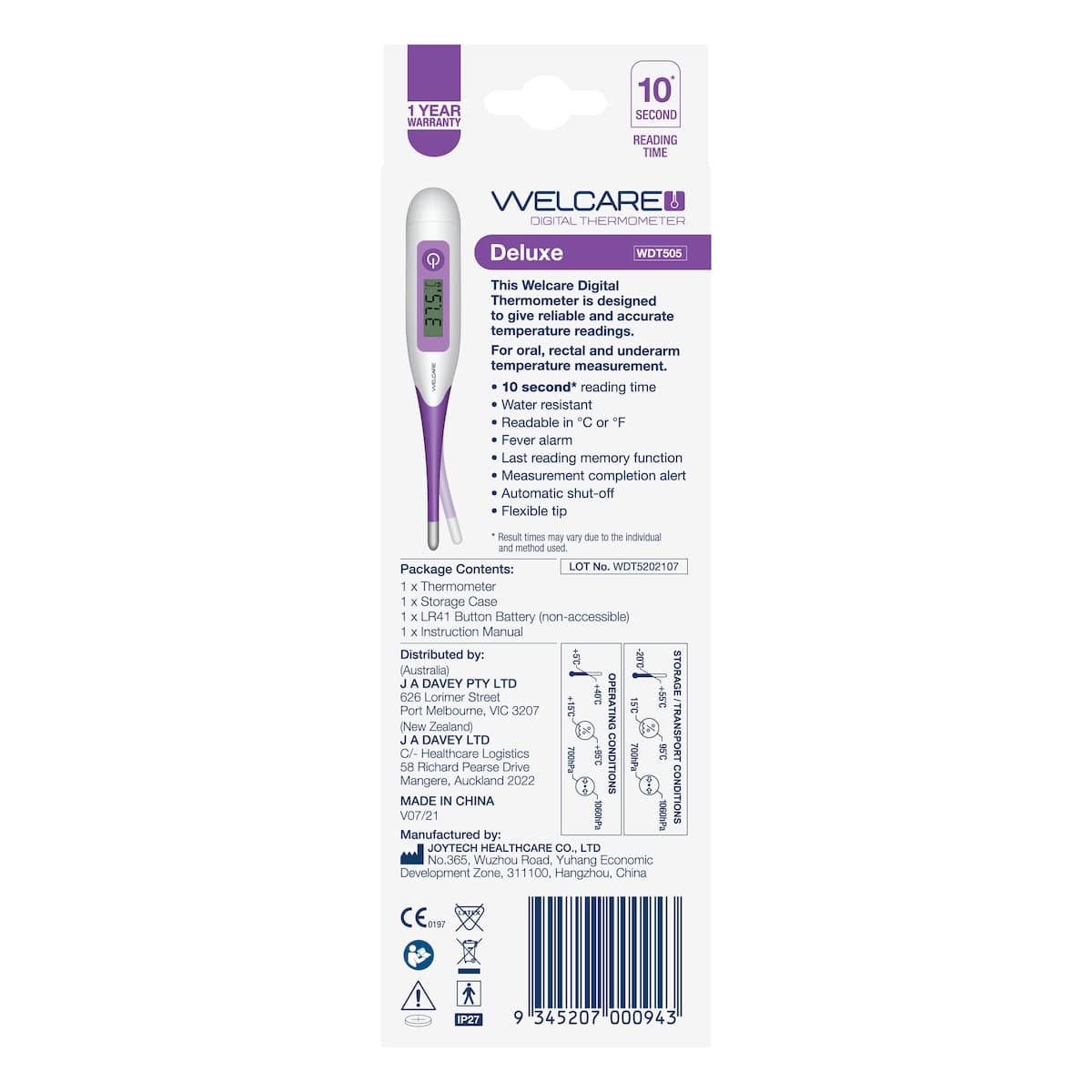 Thumbnail Welcare Digital Thermometer Deluxe