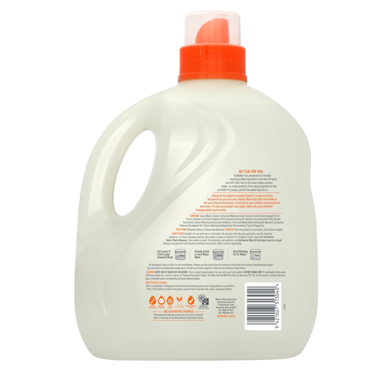 Thumbnail Earthwise Laundry Liquid Orange & Eucalyptus 4L