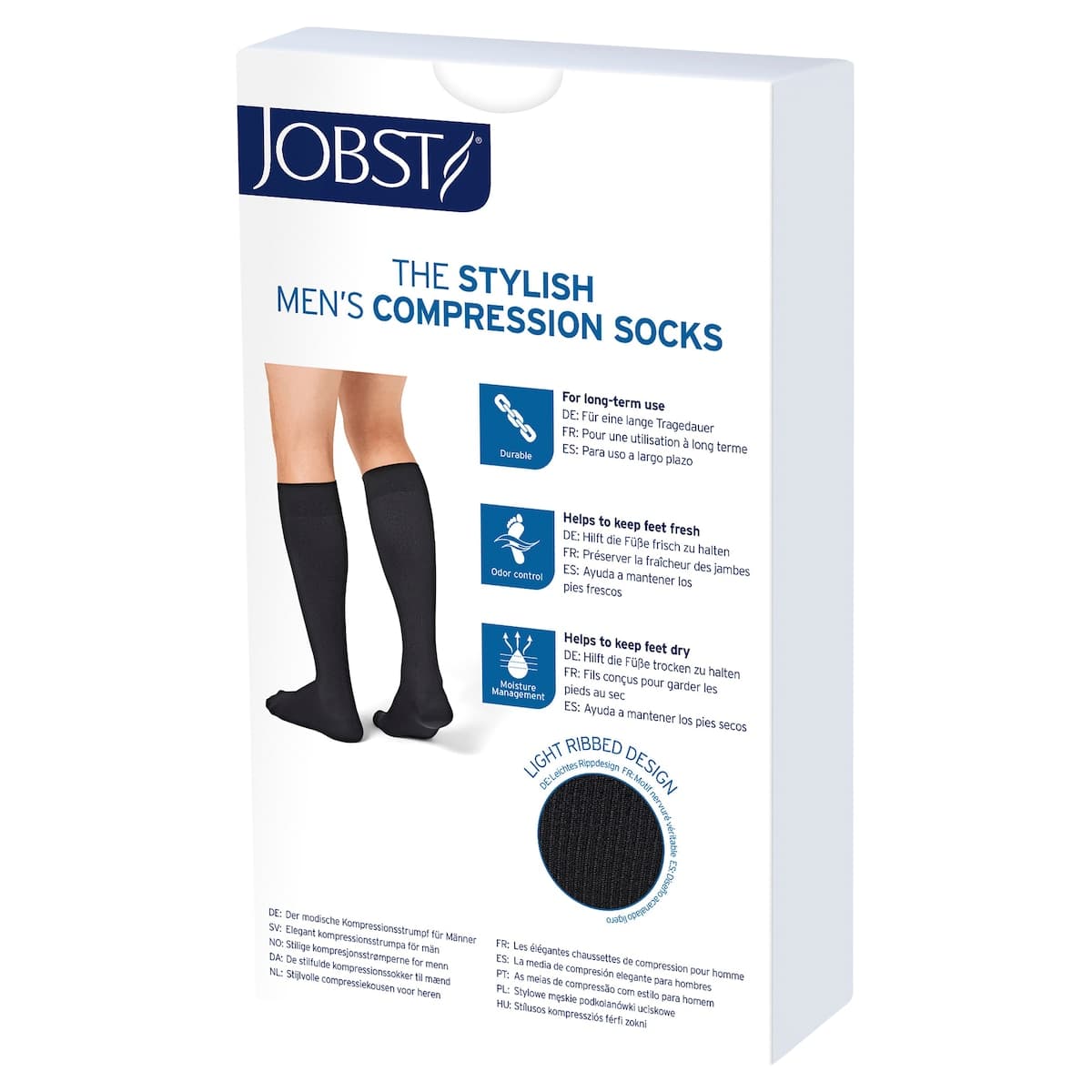 Thumbnail Jobst For Men Casual Compression Socks 15-20 Mmhg Black L