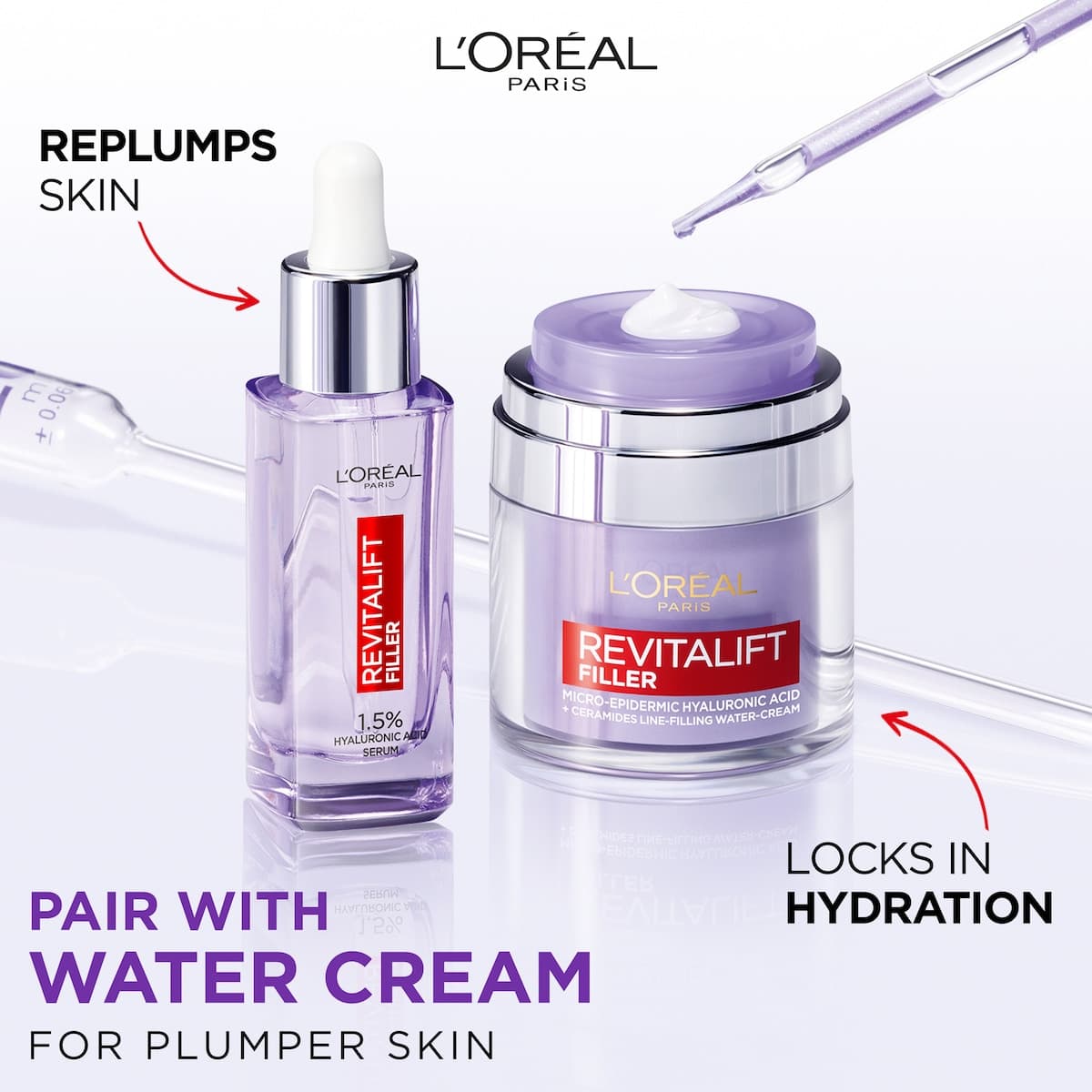 Thumbnail L'Oreal Revitalift Filler + Hyaluronic Acid 1.5% Serum 30Ml