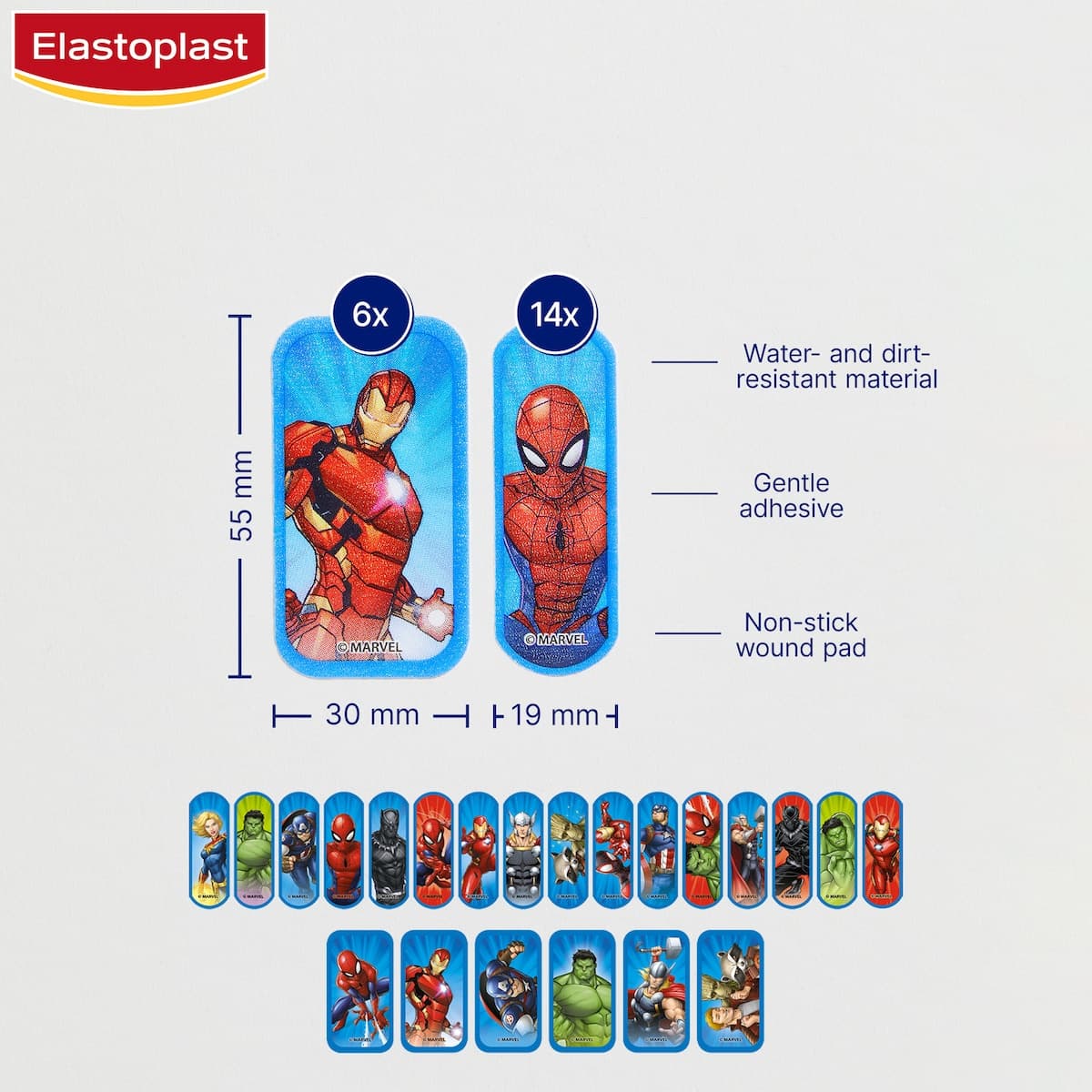 Thumbnail Elastoplast Marvel Plasters 20 Strips