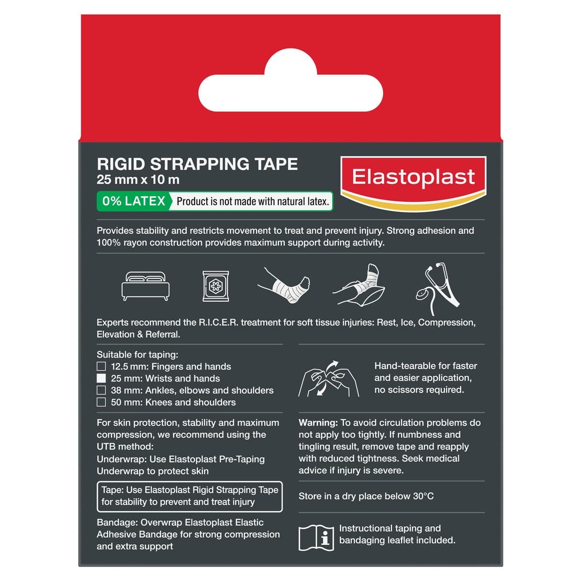 Thumbnail Elastoplast Rigid Strapping Tape 25Mm X 10M Roll