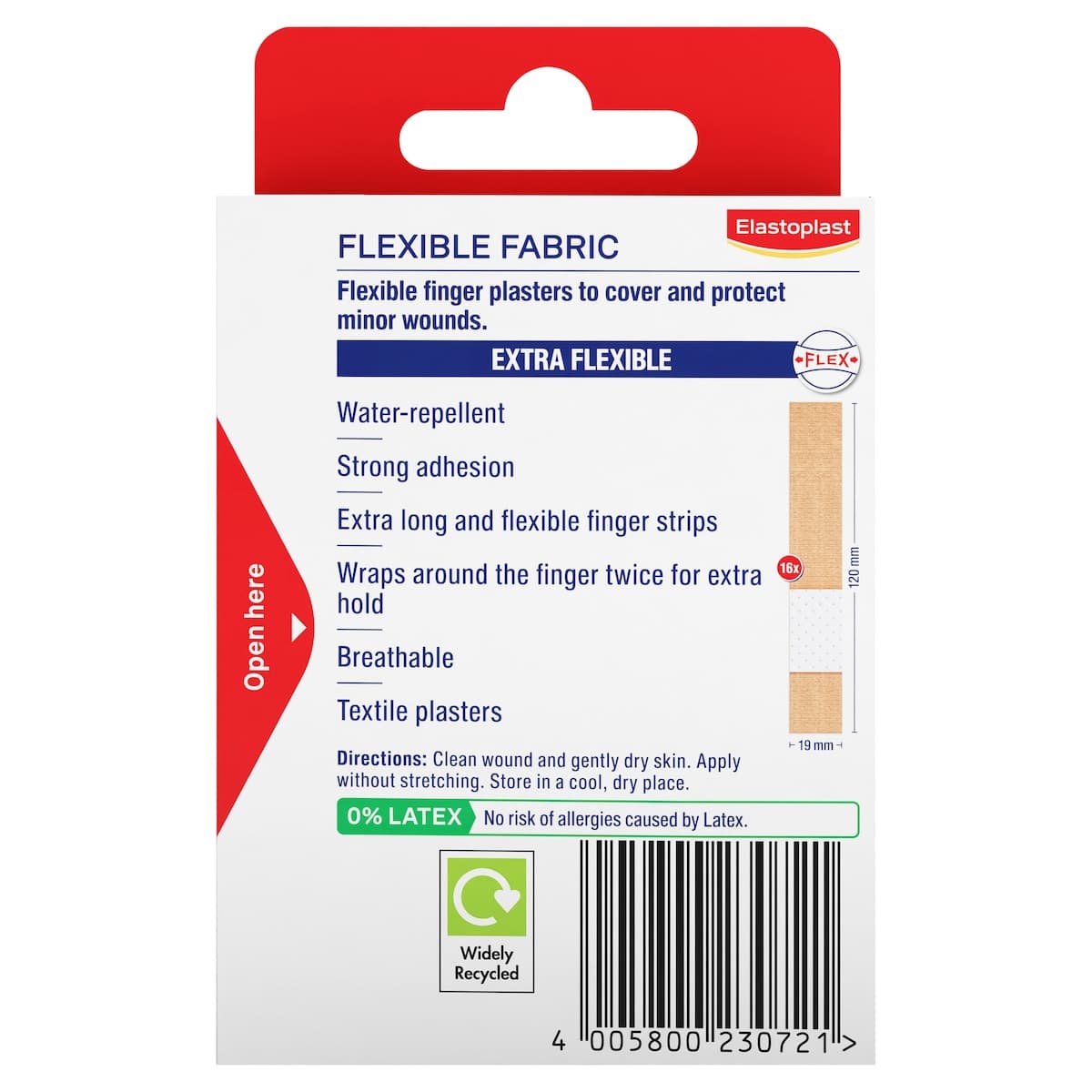 Thumbnail Elastoplast Finger Strips Flexible Fabric 16 Plasters