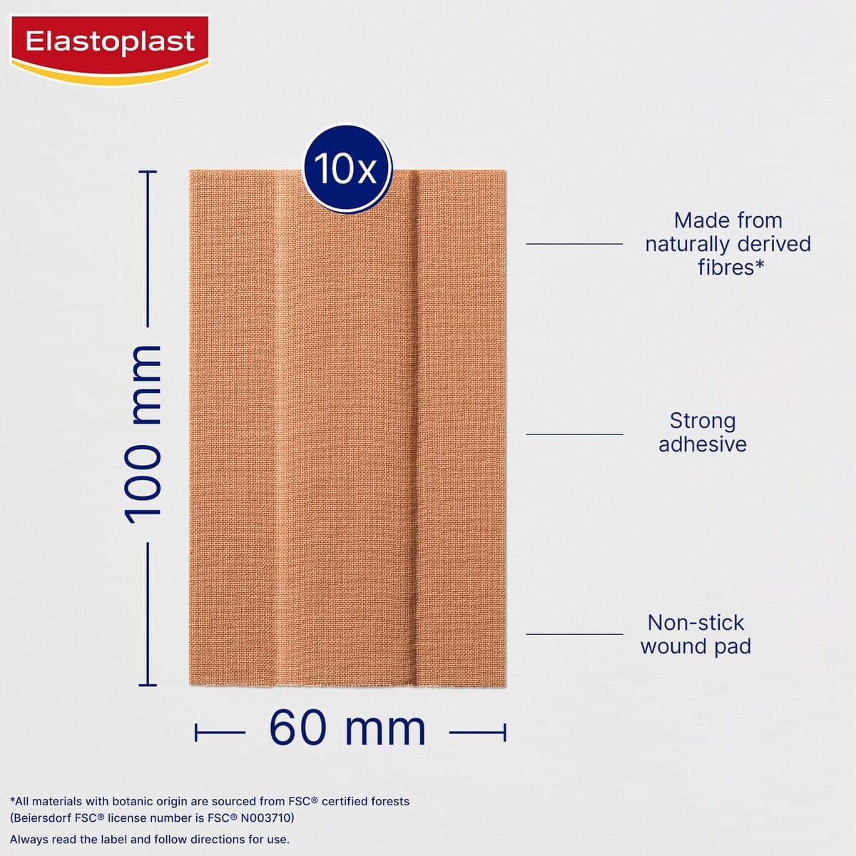 Thumbnail Elastoplast Green & Protect Wound Dressing 6Cm X 1M