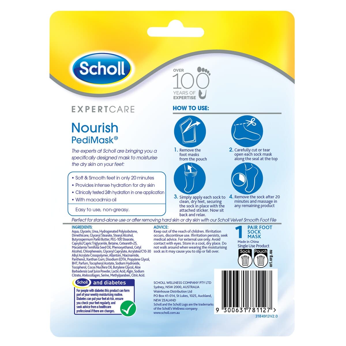 Thumbnail Scholl Dry Skin Pedimask 1 Pair