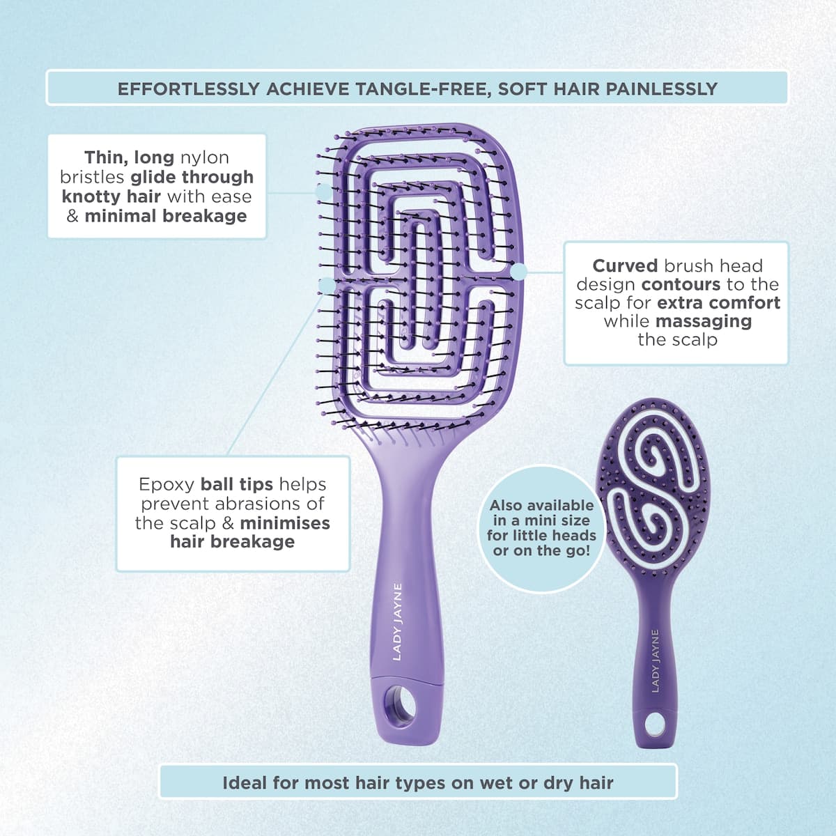 Thumbnail Lady Jayne Flexi-Glide Detangling Brush