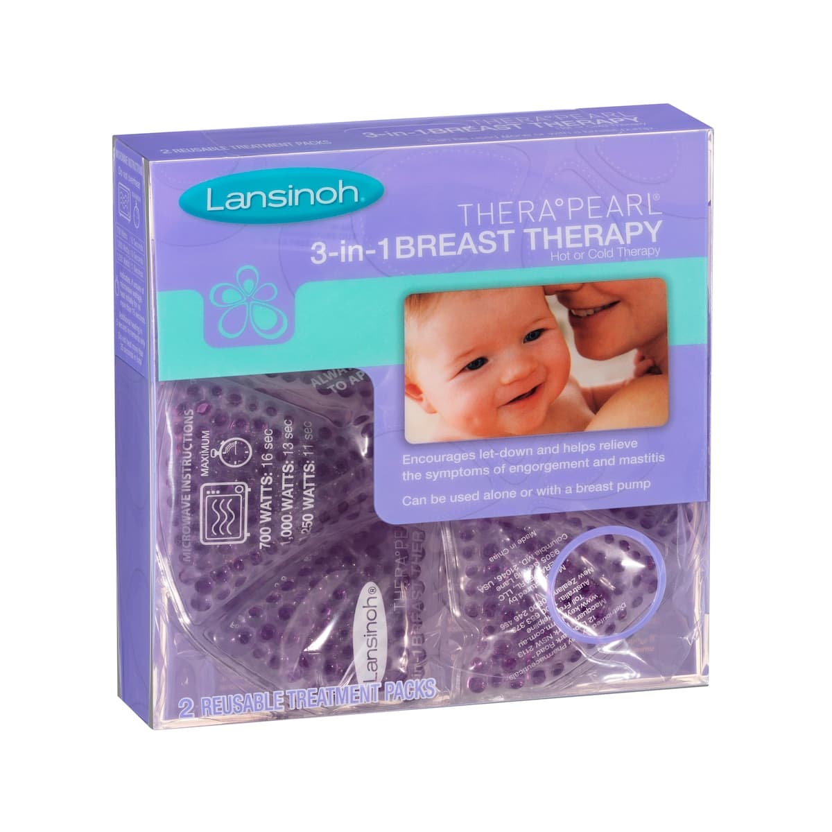 Thumbnail Lansinoh Therapearl 3In1 Breast Therapy 2 Reusable Pads