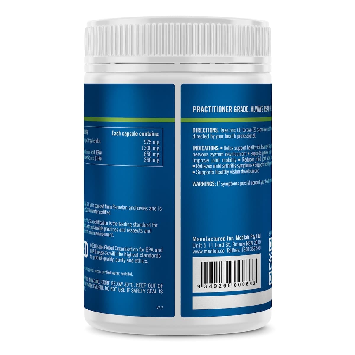 Thumbnail Medlab Bioclean Omega Triple 120 Capsules