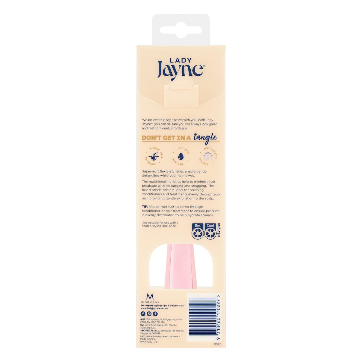 Thumbnail Lady Jayne Tangle Pro Wet Detangling Brush (Colours Selected At Random)