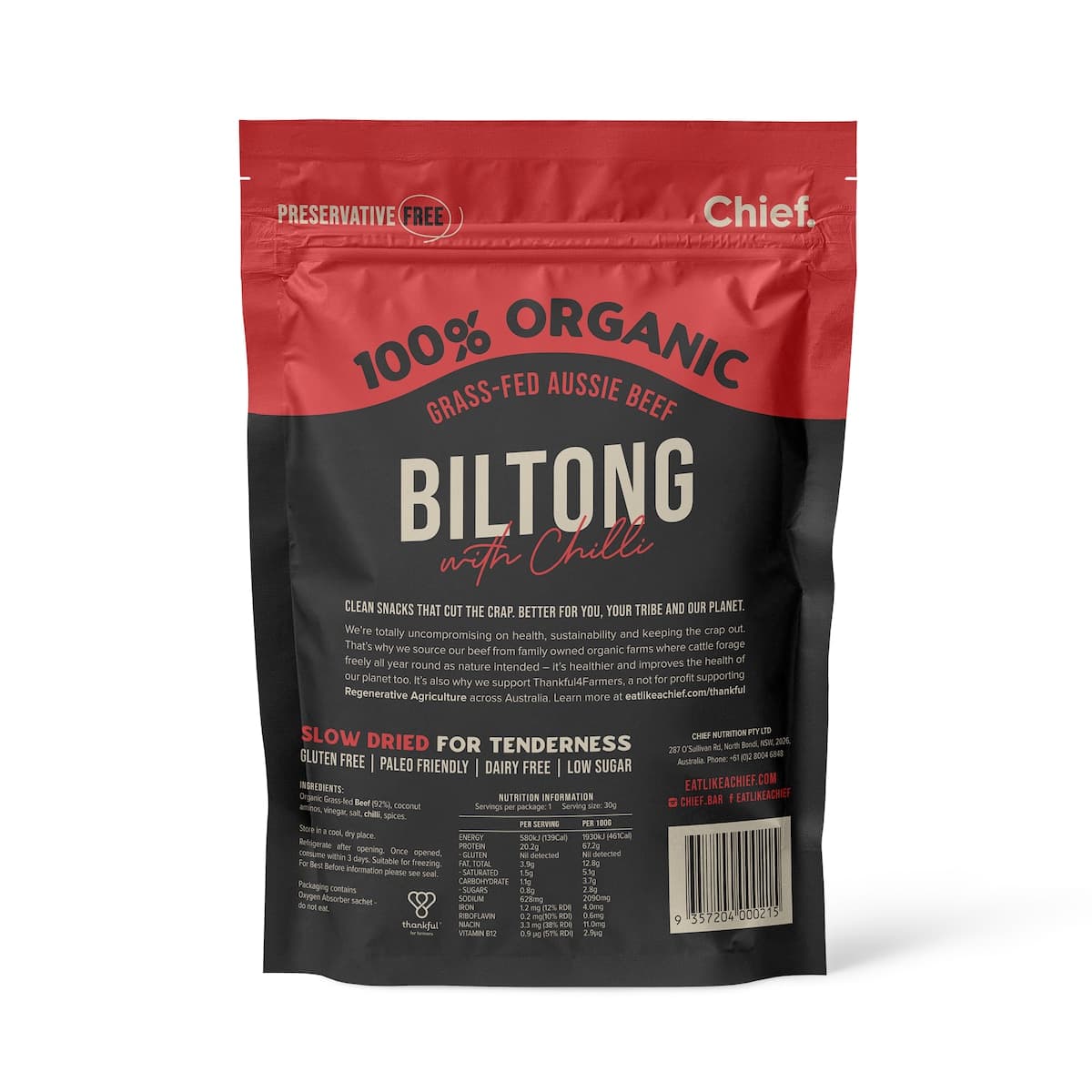 Thumbnail Chief Beef And Chilli Biltong 30G