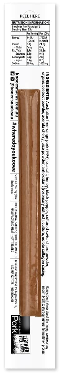 Thumbnail Kooee Sticks Free Range Pork Classic 25G