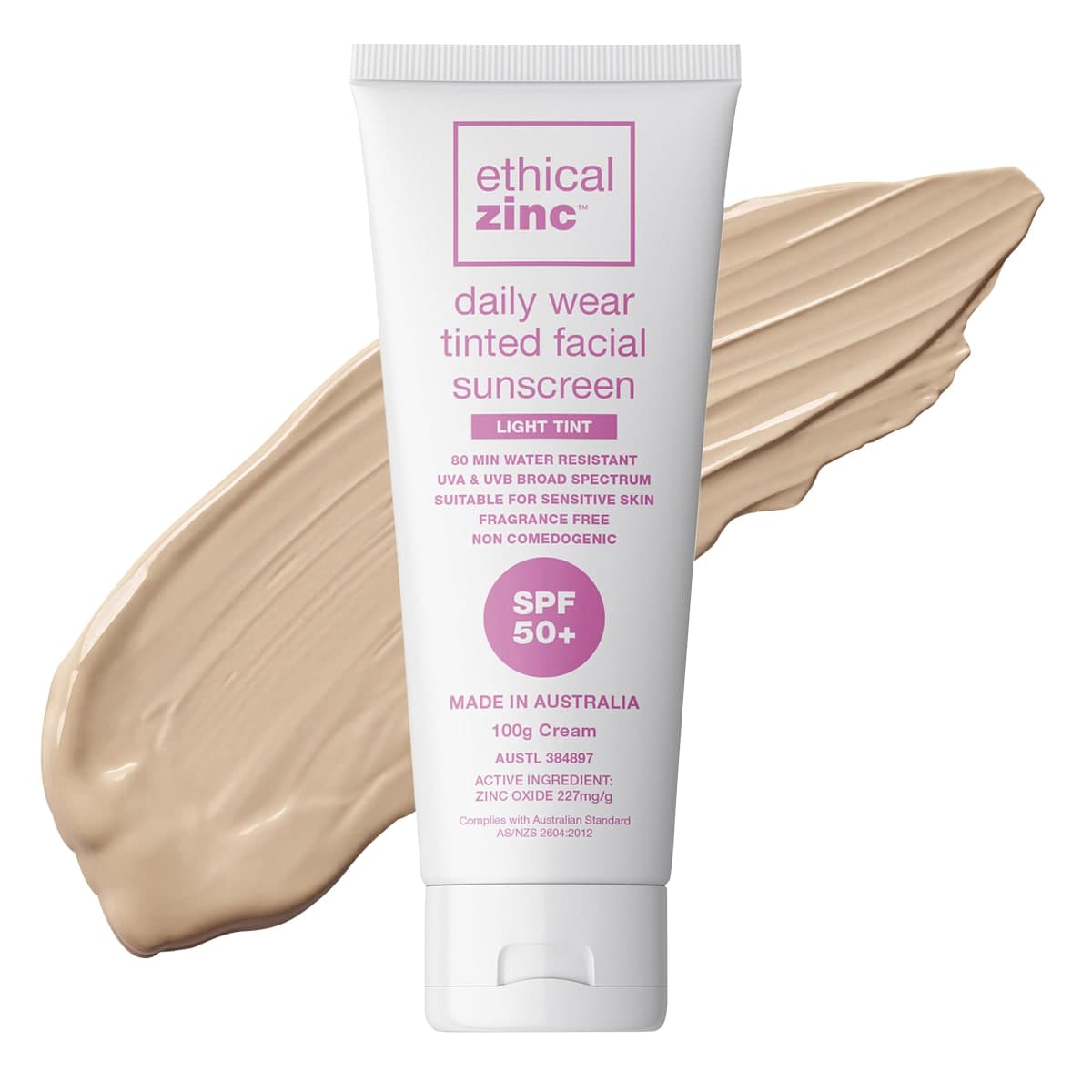 Thumbnail Ethical Zinc Daily Wear Tinted Facial Sunscreen Light Tint Spf50 100G