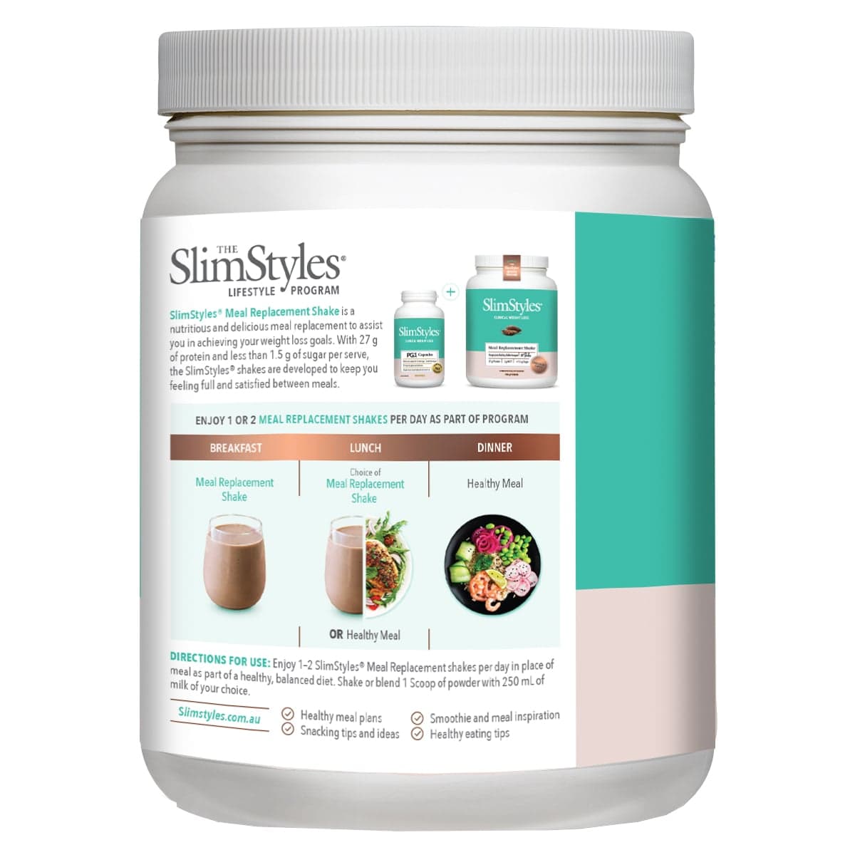 Thumbnail Slimstyles Meal Replacement Shake Chocolate 720G