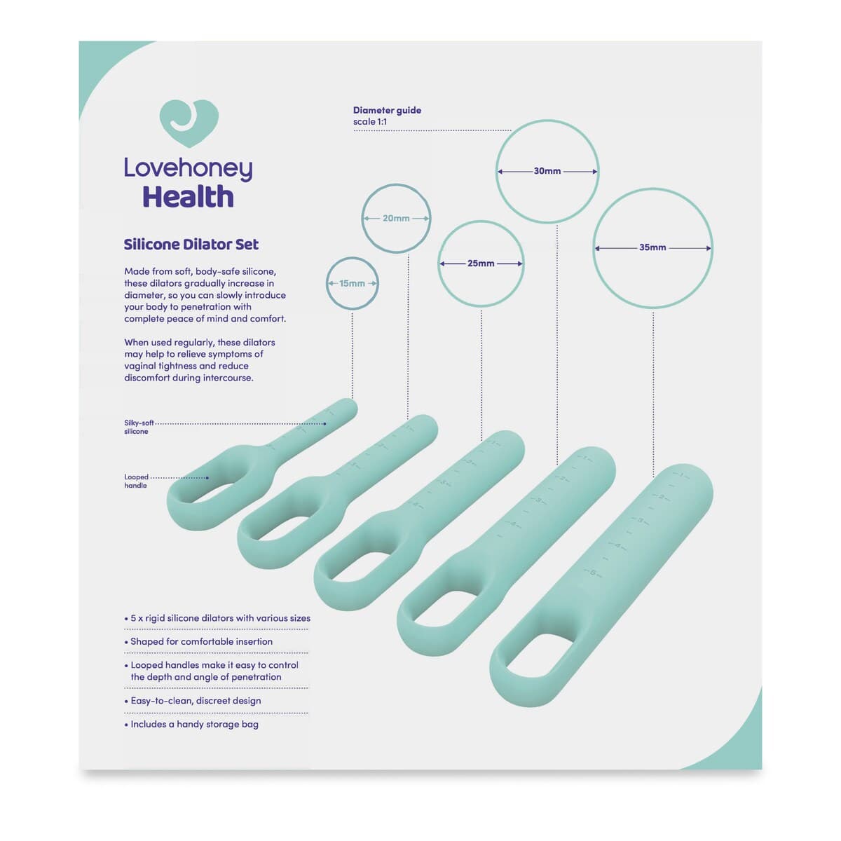 Lovehoney Health Silicone Dilator Set 