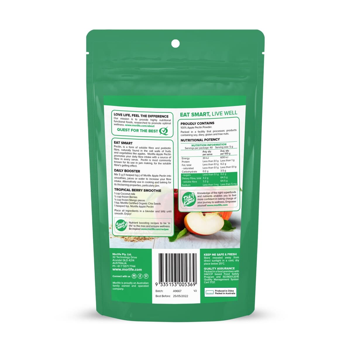 Thumbnail Morlife Apple Pectin Powder 200G