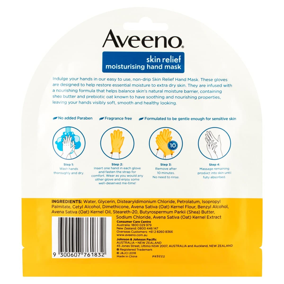 Thumbnail Aveeno Active Naturals Skin Relief Moisturising Hand Mask 1 Pack