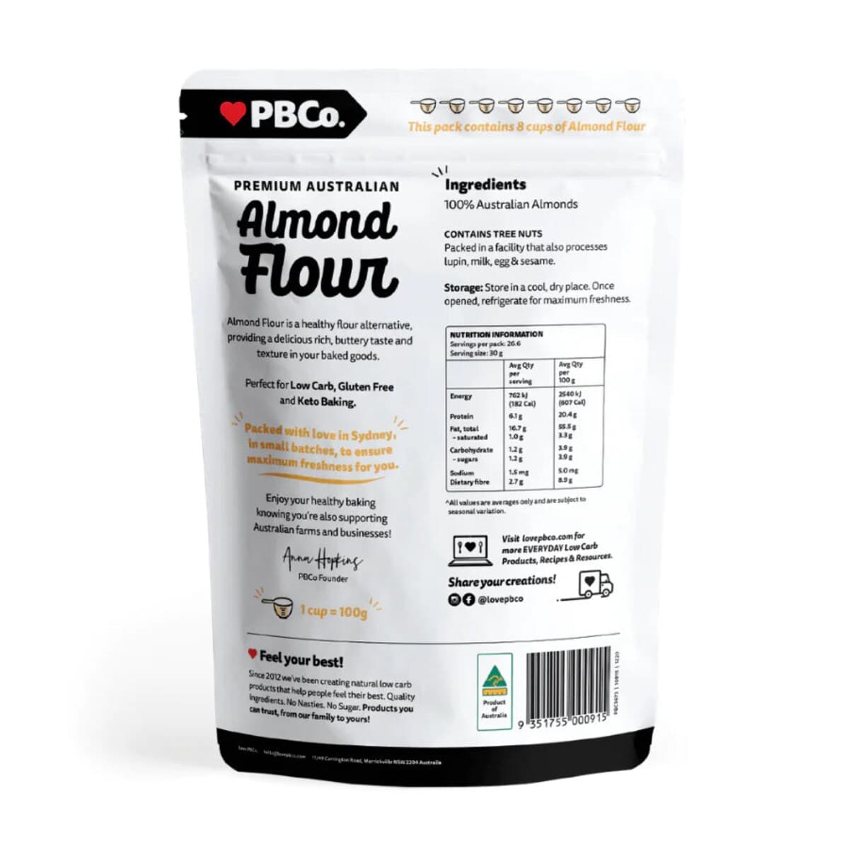 Thumbnail Pbco. Premium Australian Almond Flour 800G