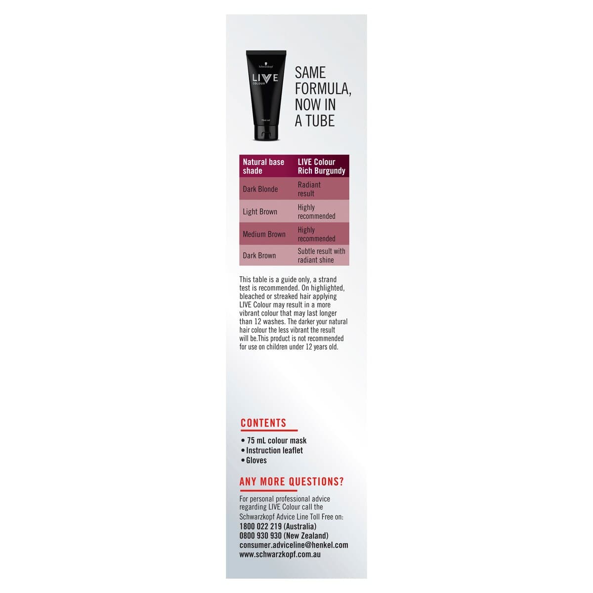 Thumbnail Schwarzkopf Live Colour Rich Burgundy 75Ml