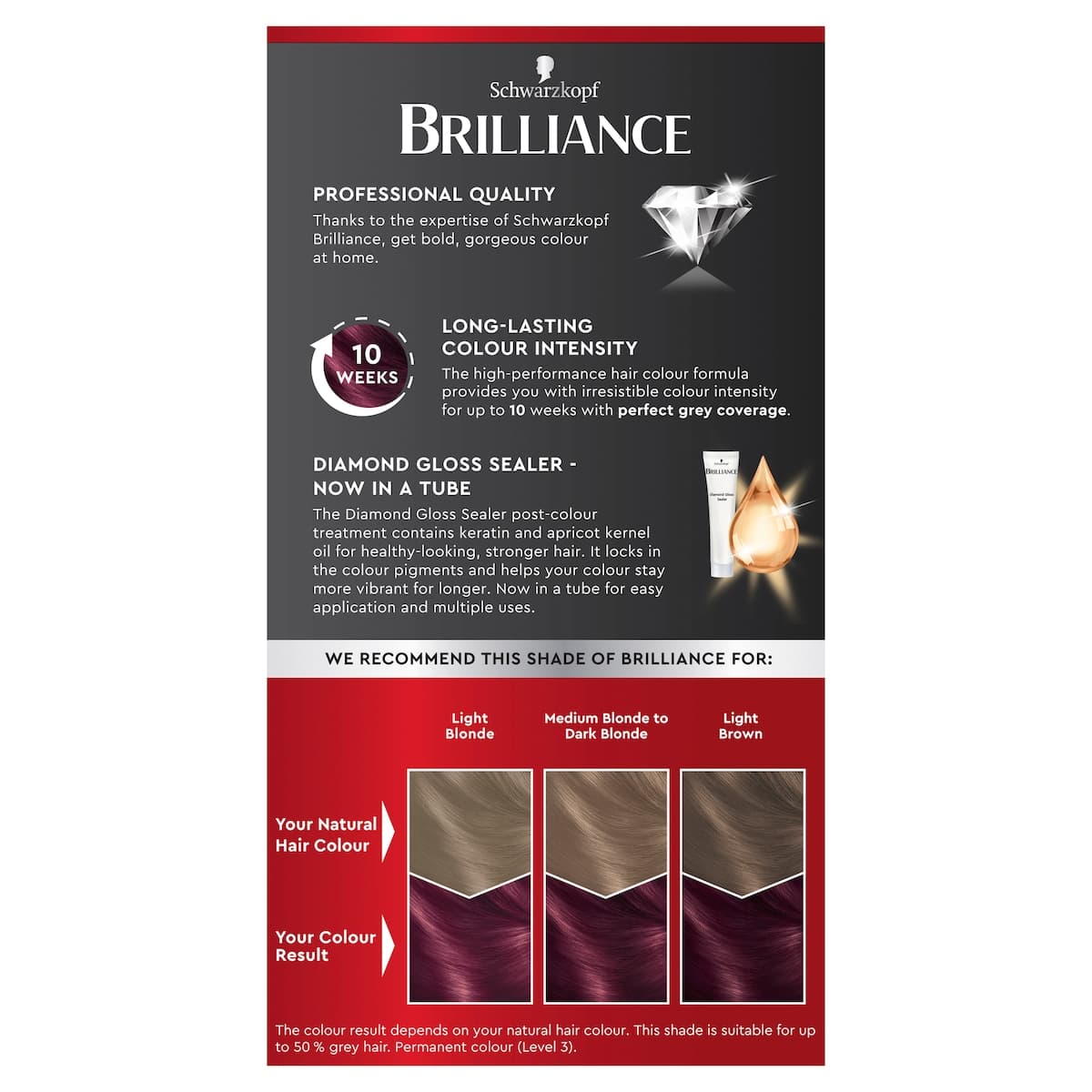 Thumbnail Schwarzkopf Brilliance Permanent Hair Colour 23 Burgundy Chic