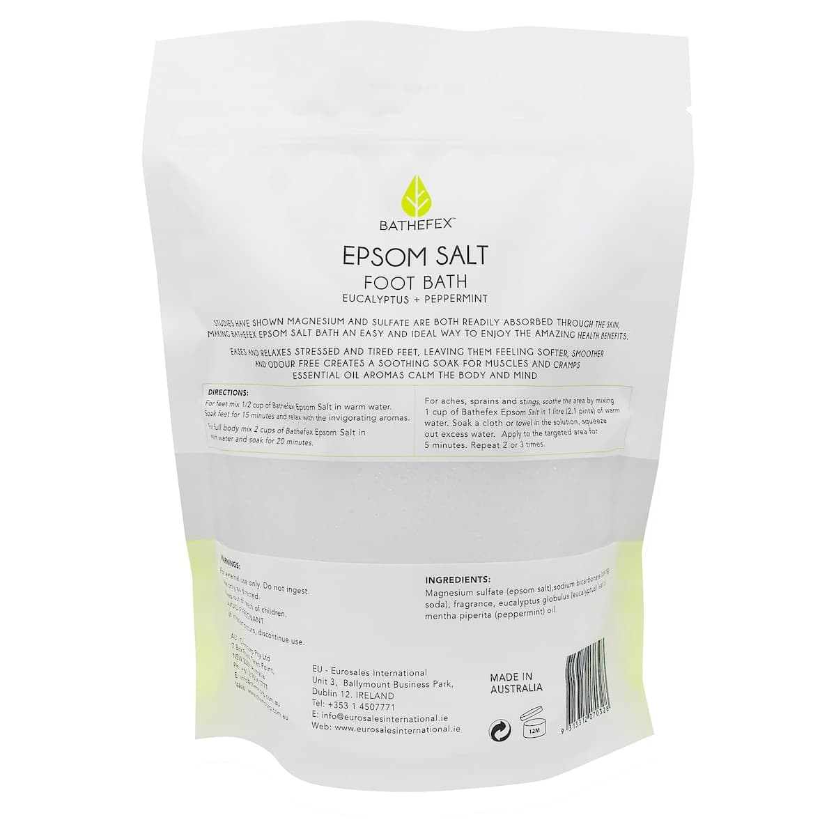 Thumbnail Bathefex Epsom Salt Foot Bath Eucalyptus & Peppermint 750G