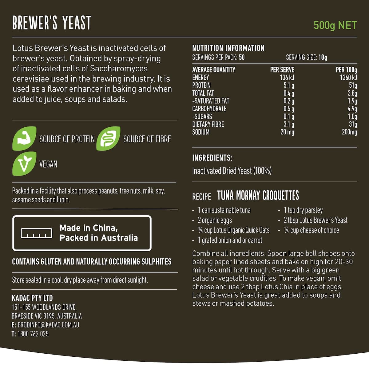 Thumbnail Lotus Brewer's Yeast 500G