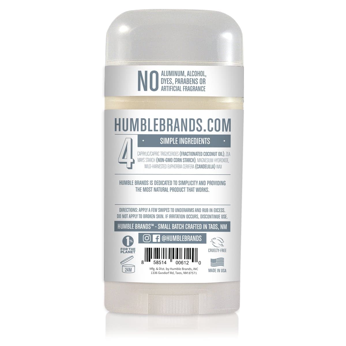 Thumbnail Humble Brands Simply Unscented Vegan/Sensitive Skin Deodorant 70G