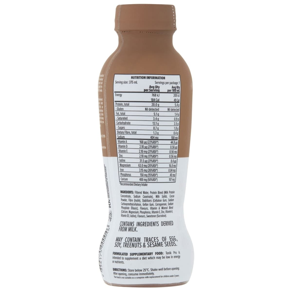 Thumbnail Tonik Pro Premium Protein Shake Chocolate 375Ml