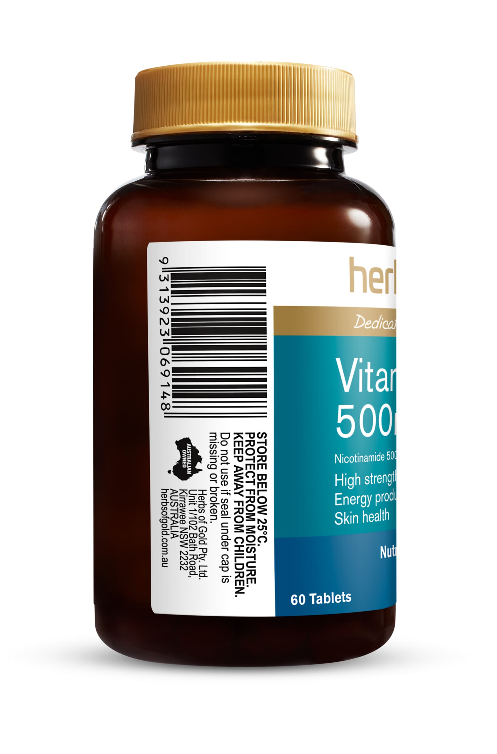 Thumbnail Herbs Of Gold Vitamin B3 500Mg 60 Tablets