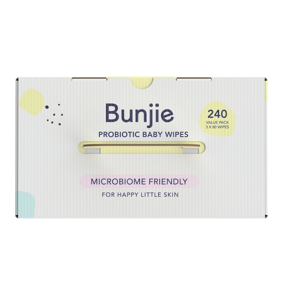 Thumbnail Bunjie Probiotic Baby Wipes 3 X 80 Wipes