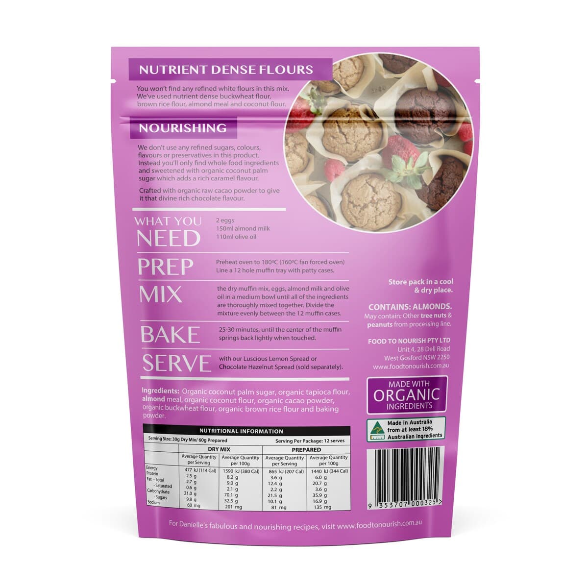 Thumbnail Food To Nourish Chocolate Muffin Mix 360G