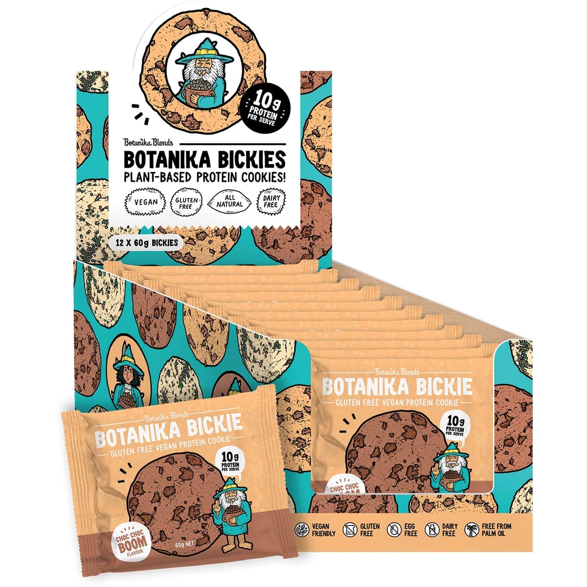 Thumbnail Botanika Bickies Plant Based Protein Cookies Choc Choc Boom 12 X 60G