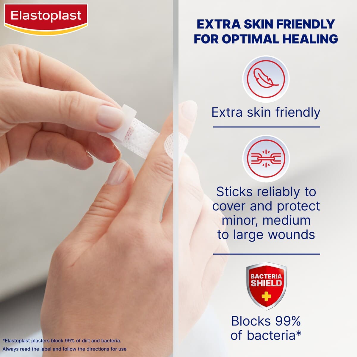 Thumbnail Elastoplast Sensitive Hypoallergenic Strips Assorted 40 Pack