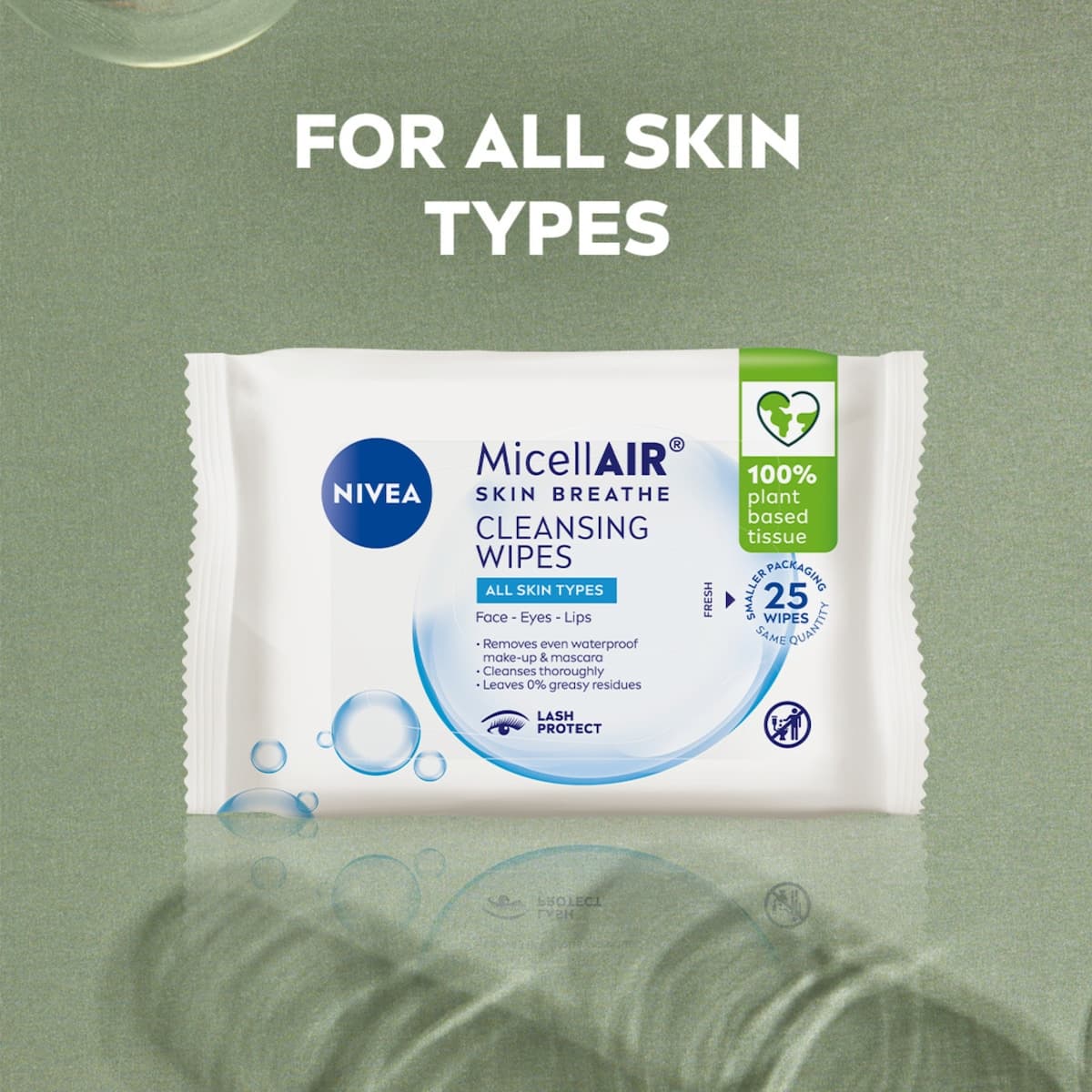 Thumbnail Nivea Micellair Biodegradable Facial Cleansing Wipes 25 Pack