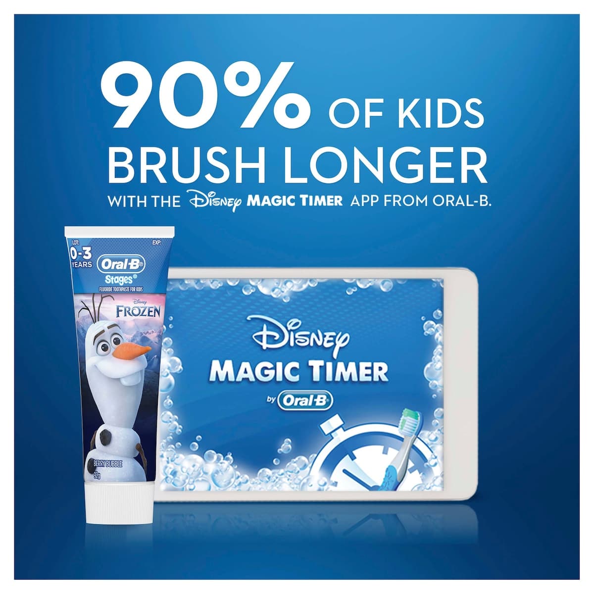 Thumbnail Oral B Kids Olaf 0-2 Years Berry Bubble Toothpaste 92G