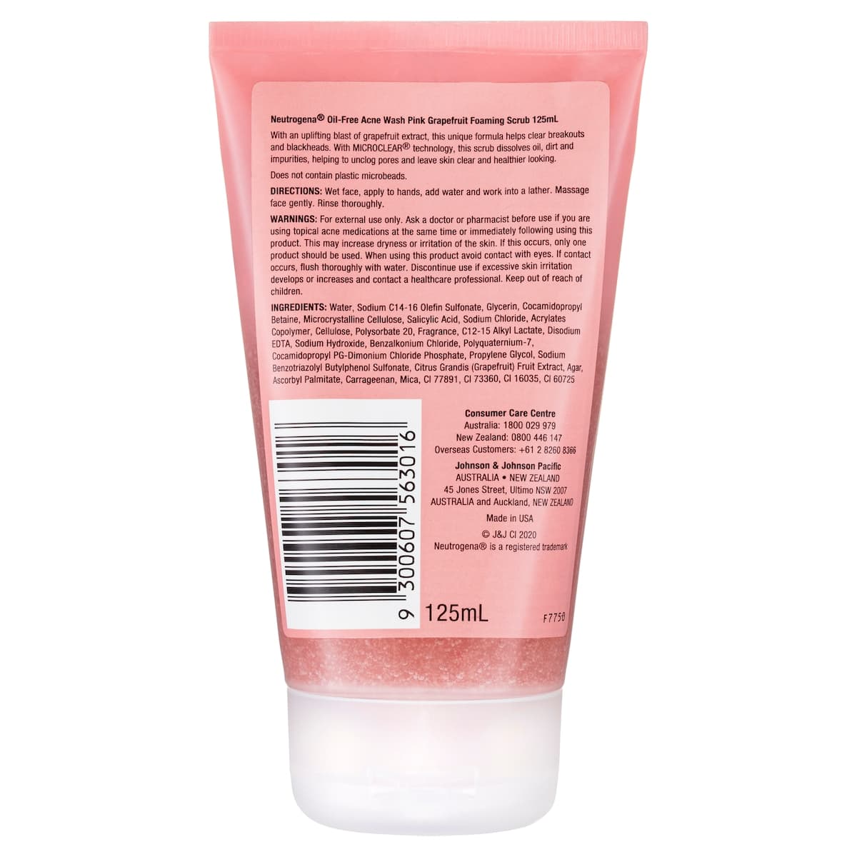 Thumbnail Neutrogena Oil-Free Acne Foaming Scrub Pink Grapefruit 124Ml