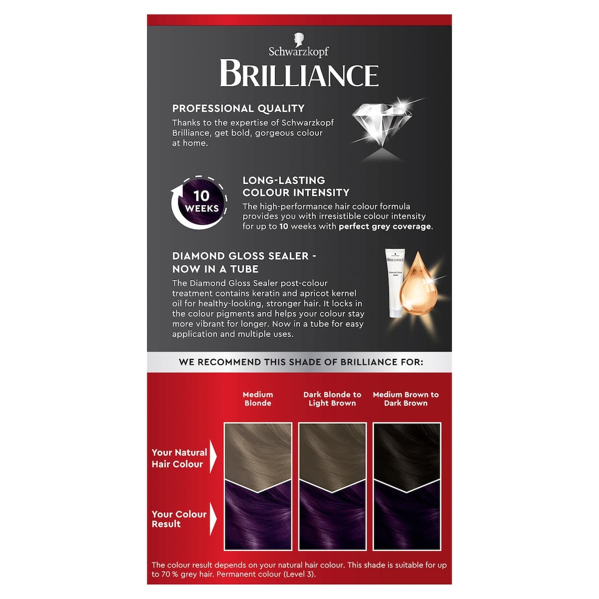 Thumbnail Schwarzkopf Brilliance Permanent Hair Colour 03 Dark Amethyst